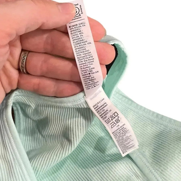 Athleta Light Teal Ribbed Aurora Crop Tank XS - Picture 4 of 4